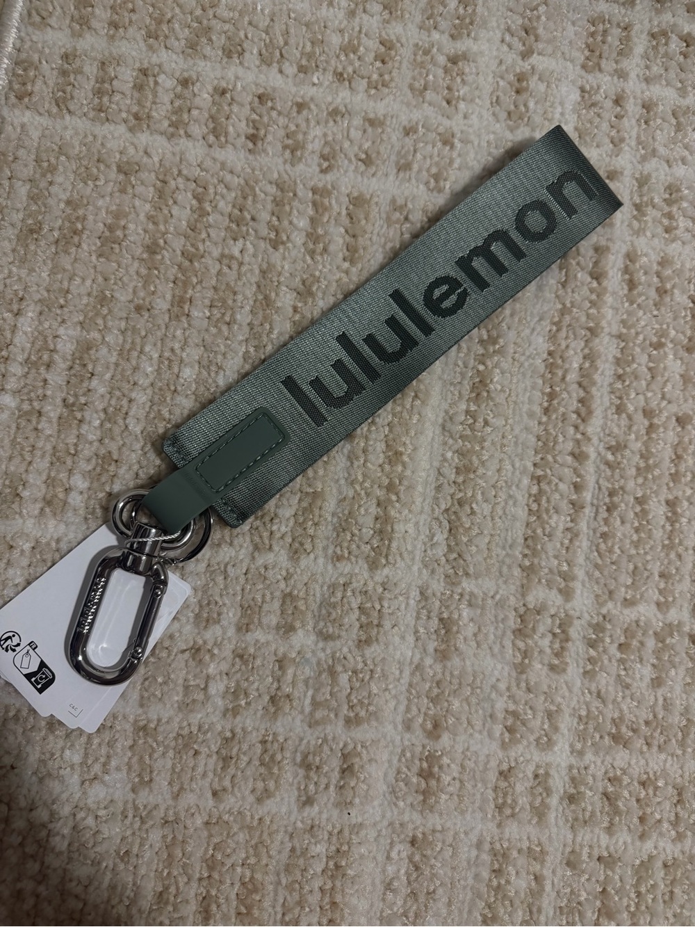lululemon athletica Olive Green Logo Key Lanyard